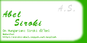 abel siroki business card